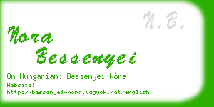 nora bessenyei business card